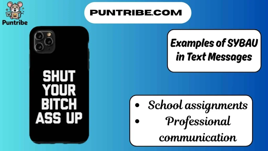 Examples of SYBAU in Text Messages